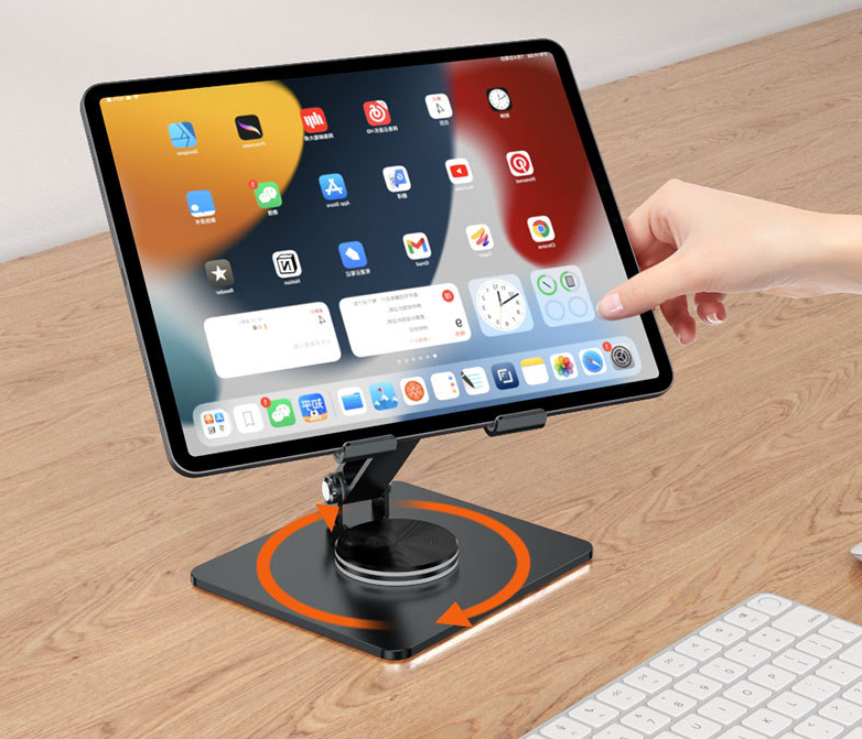 iPad Stand 360 Rotating, Adjustable Tablet Stand for Desk, Portable Monitor Tablet Stand Holder Office Accessories Compatible with Kindle 4" - 15.6" Tablet iPad PS iPhone Stand